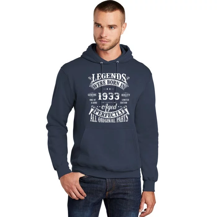 89 Birthday 1933 Gift Vintage 89 Birthday Tall Hoodie