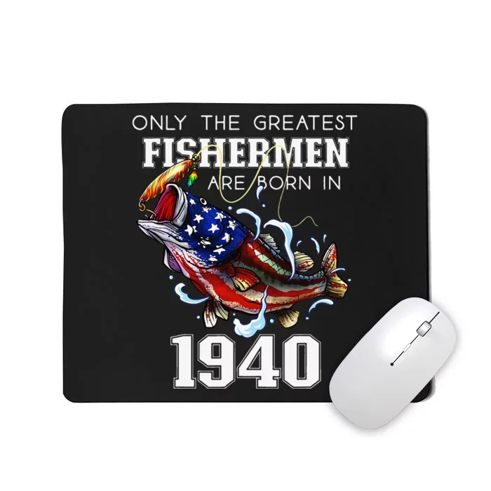 83rd Birthday 1940 Fisherman Bass Fishing 83 Year Old Mousepad