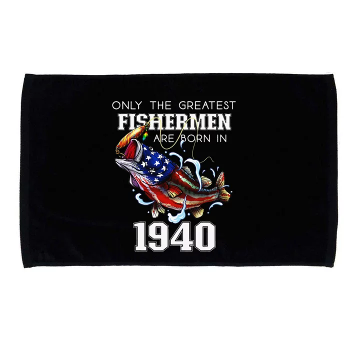 83rd Birthday 1940 Fisherman Bass Fishing 83 Year Old Microfiber Hand Towel