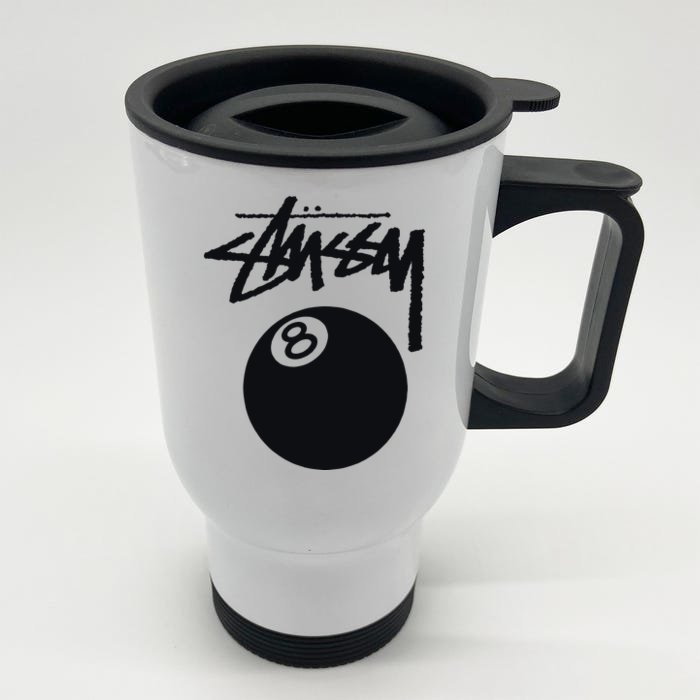 8 Ball Front & Back Stainless Steel Travel Mug