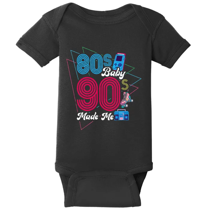 80S Baby 90S Made Me Born In The 80s Baby Bodysuit