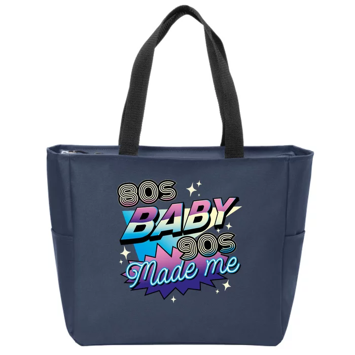 80s Baby 90s Made Me Retro Zip Tote Bag