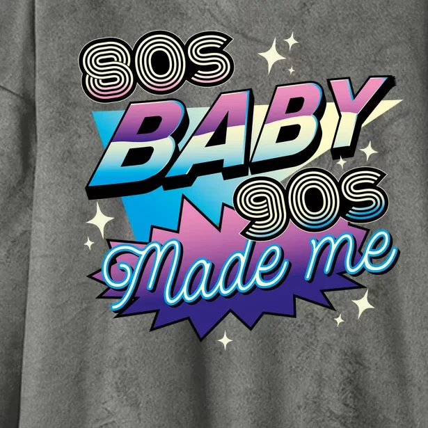 80s Baby 90s Made Me Retro Hooded Wearable Blanket