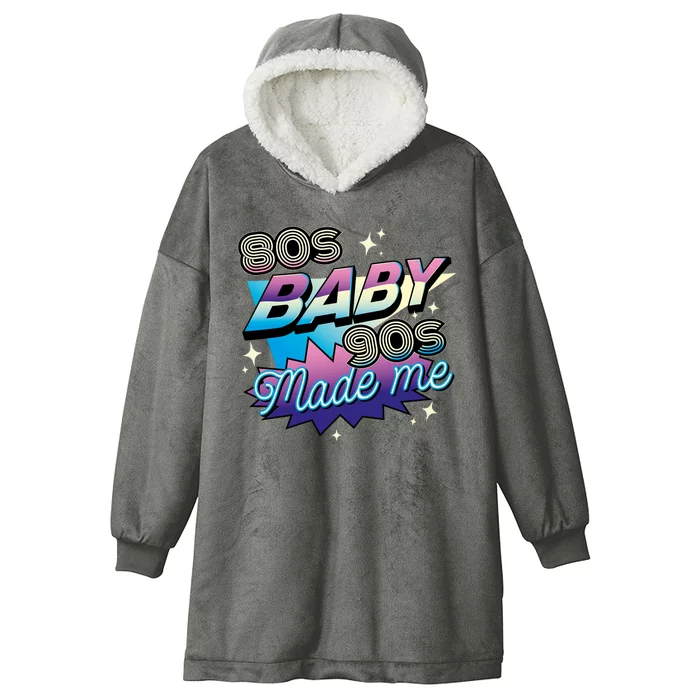 80s Baby 90s Made Me Retro Hooded Wearable Blanket