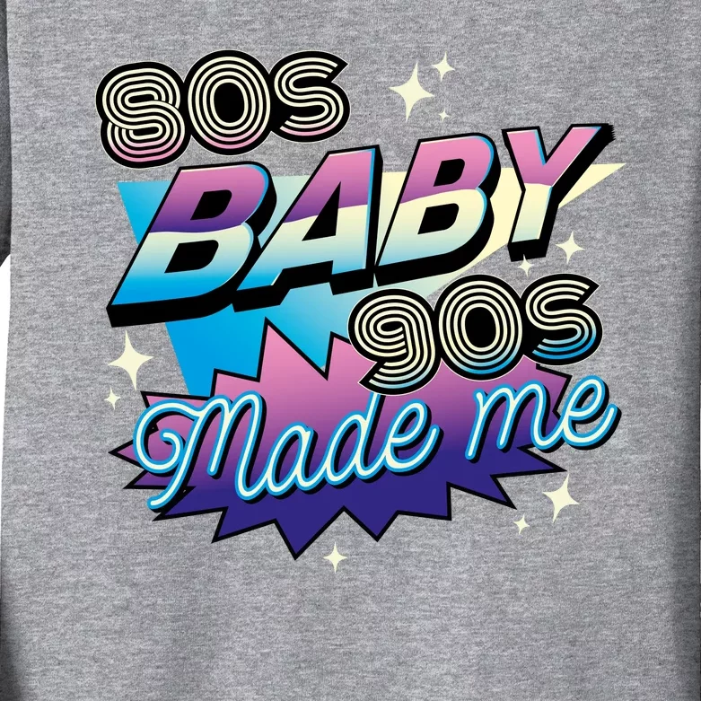 80s Baby 90s Made Me Retro Kids Long Sleeve Shirt