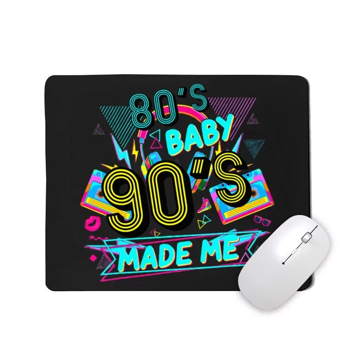 80s Baby 90s Made Me Funny Retro 1980s Mousepad