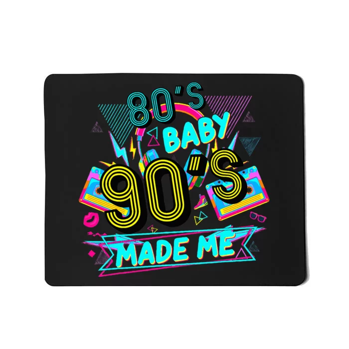 80s Baby 90s Made Me Funny Retro 1980s Mousepad