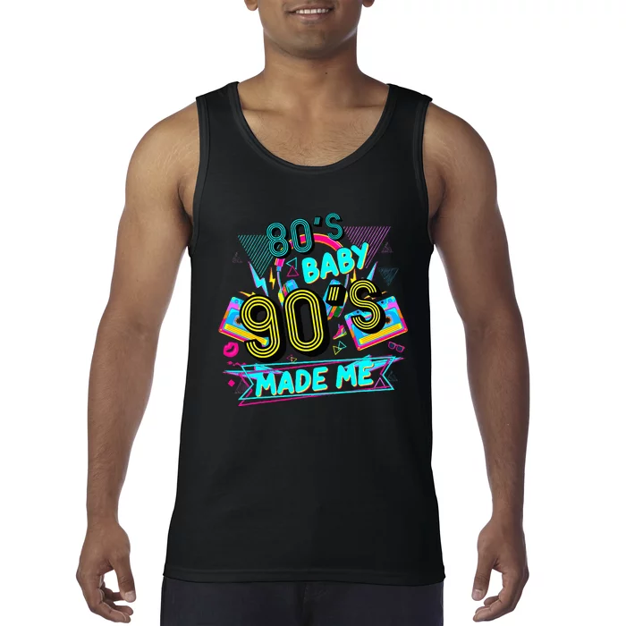 80s Baby 90s Made Me Funny Retro 1980s Tank Top