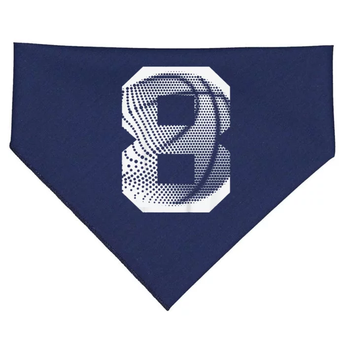 8th Birthday Boy Basketball Player Basketball 8 Years Old USA-Made Doggie Bandana