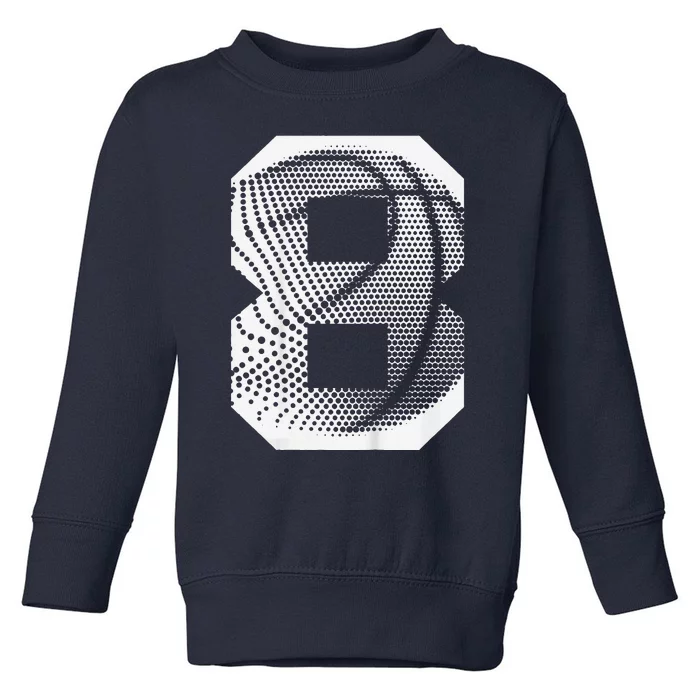 8th Birthday Boy Basketball Player Basketball 8 Years Old Toddler Sweatshirt