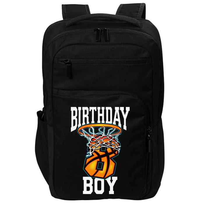 8th Birthday Basketball 8 Years Old Gift Impact Tech Backpack