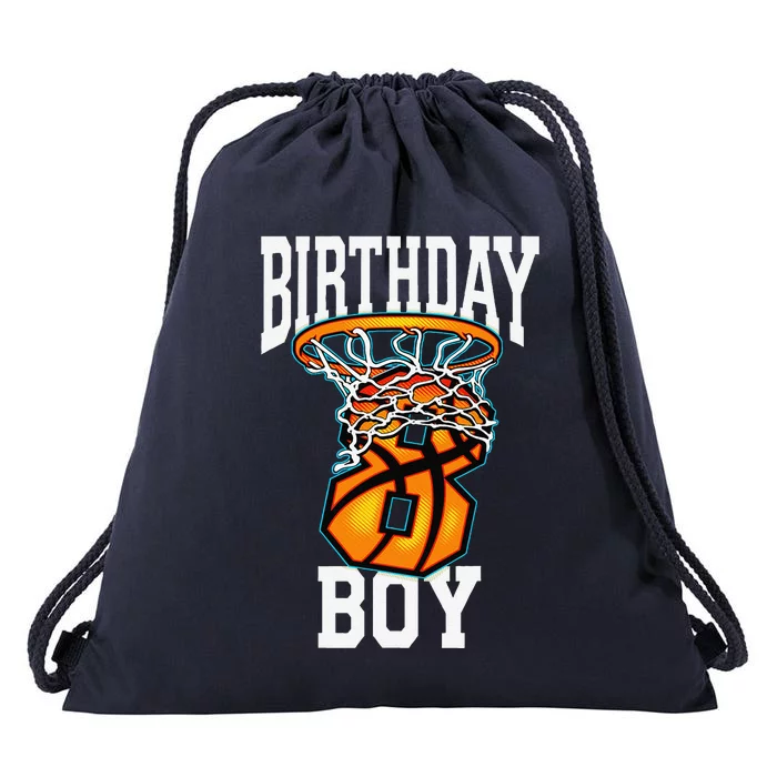 8th Birthday Basketball 8 Years Old Gift Drawstring Bag