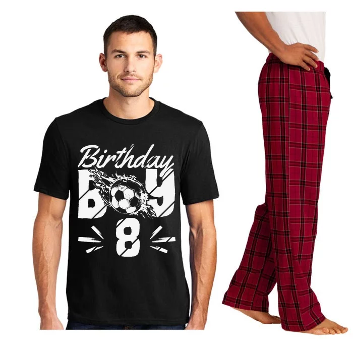 8th Birthday Birthday Boy Birthday Boy Soccer Fan Pajama Set