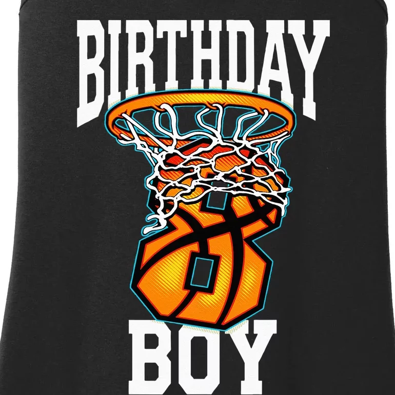 8th Birthday Basketball 8 Years Old Kids Gift Ladies Essential Tank