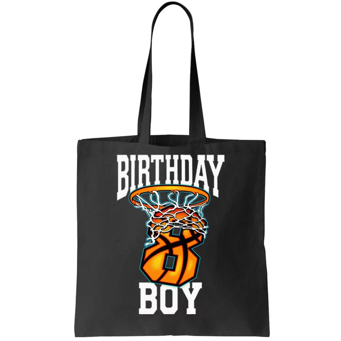 8th Birthday Basketball 8 Years Old Kids Gift Tote Bag