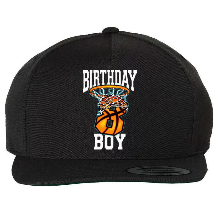 8th Birthday Basketball 8 Years Old Kids Gift Wool Snapback Cap