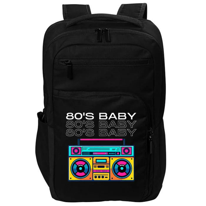 80S Baby Boombox Vintage Nostalgia Wear Retro Inspired Impact Tech Backpack