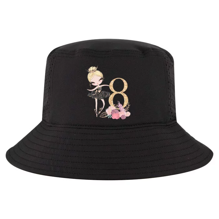 8th Birthday Ballerina Dancer Ballet Black Tutu Cool Comfort Performance Bucket Hat