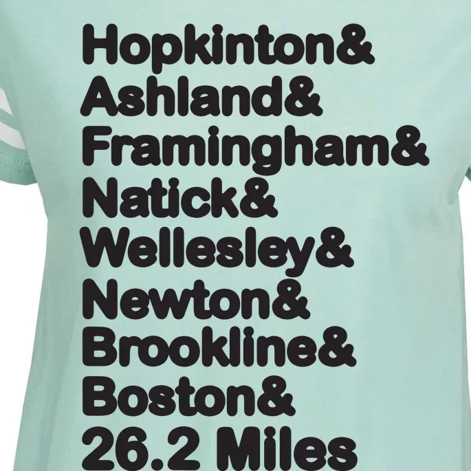 8 Boroughs Boston Running Marathon Running Enza Ladies Jersey Football T-Shirt