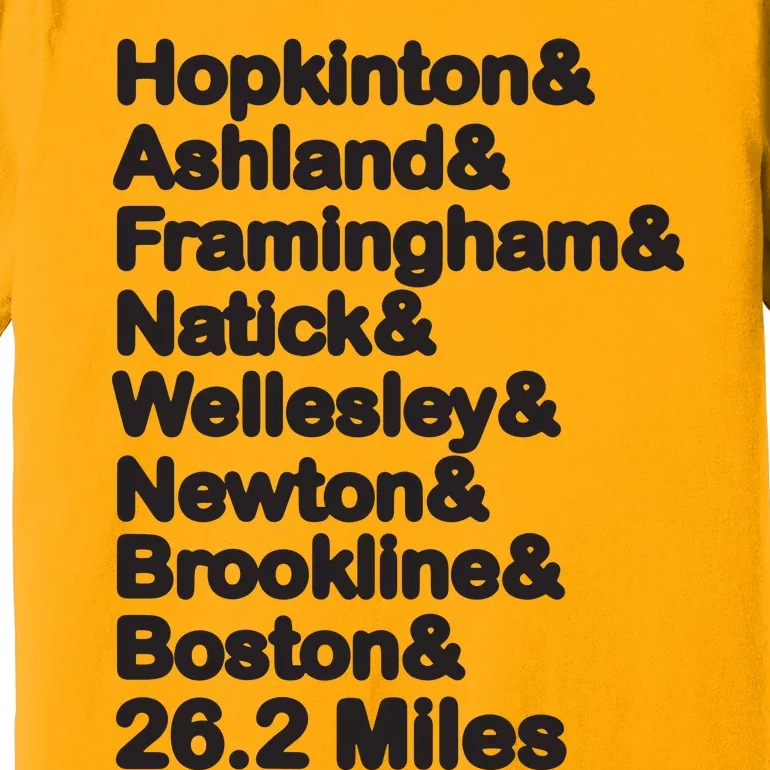 8 Boroughs Boston Running Marathon Running Premium T-Shirt