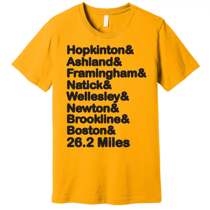 8 Boroughs Boston Running Marathon Running Premium T-Shirt