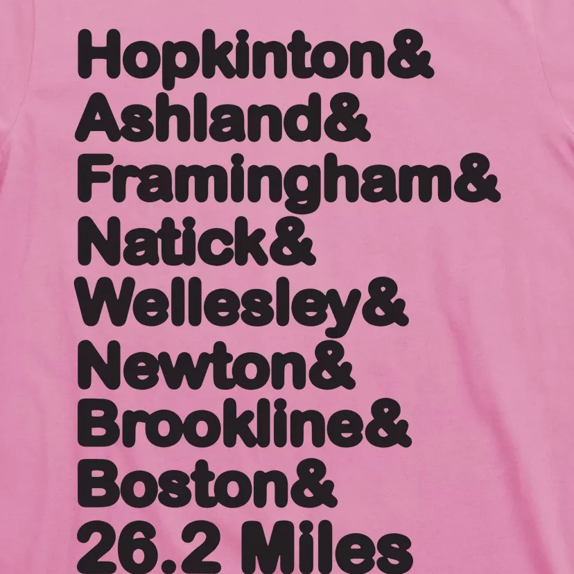 8 Boroughs Boston Running Marathon Running T-Shirt