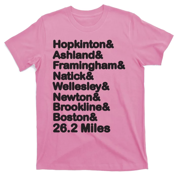 8 Boroughs Boston Running Marathon Running T-Shirt