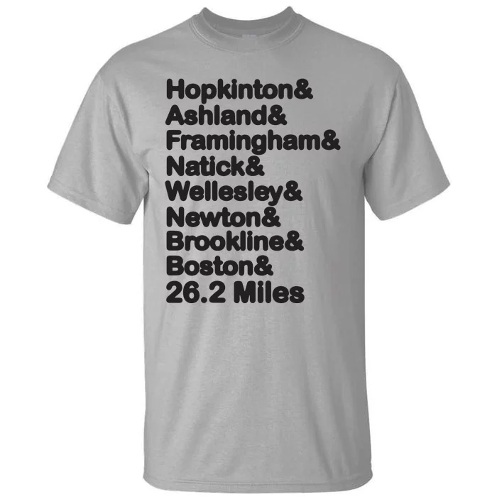 8 Boroughs Boston Running Marathon Running Tall T-Shirt