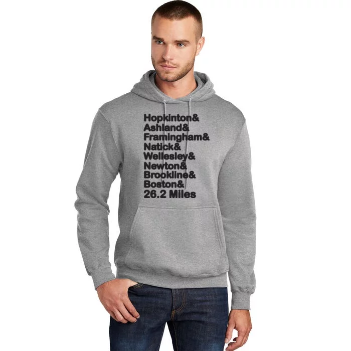 8 Boroughs Boston Running Marathon Running Tall Hoodie