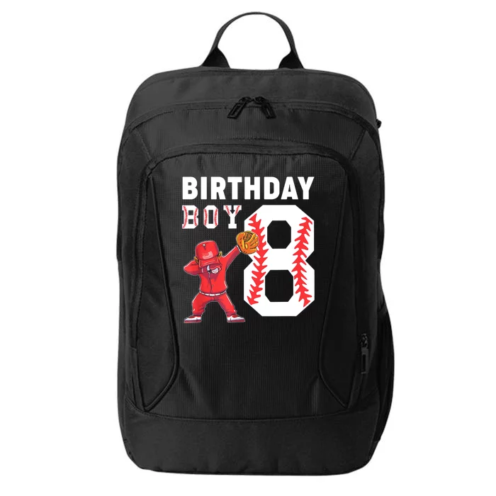 8th Birthday Boy Baseball Player City Backpack