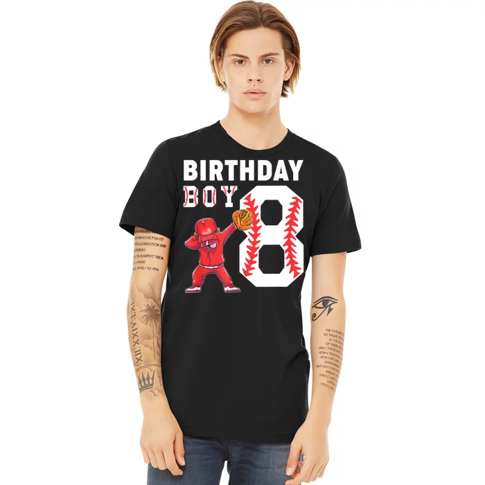 8th Birthday Boy Baseball Player Premium T-Shirt