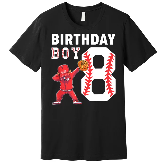 8th Birthday Boy Baseball Player Premium T-Shirt