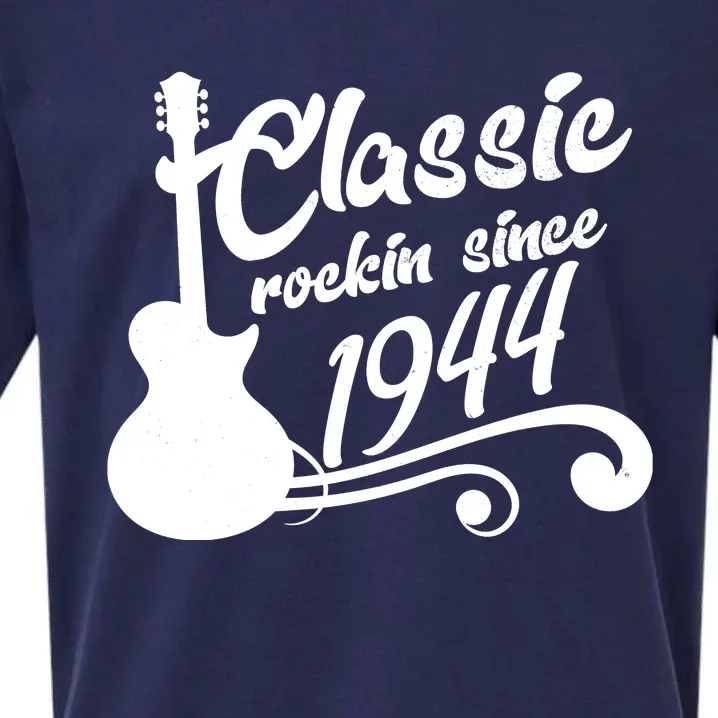 80th Birthday Classic Rockin Since 1944 Sueded Cloud Jersey T-Shirt