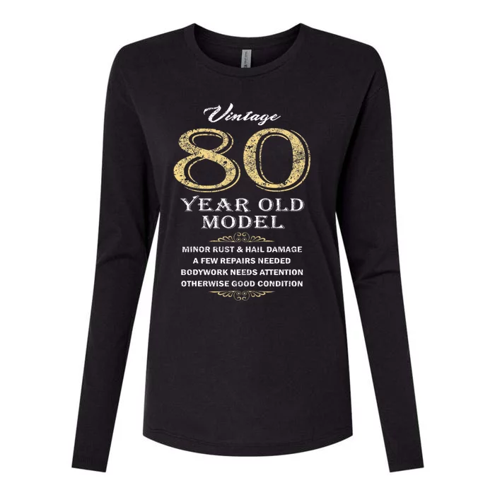 80th Birthday Funny Gift Idea Womens Cotton Relaxed Long Sleeve T-Shirt