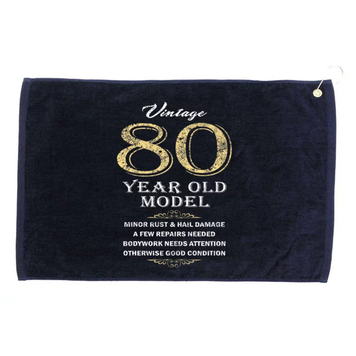 80th Birthday Funny Gift Idea Grommeted Golf Towel