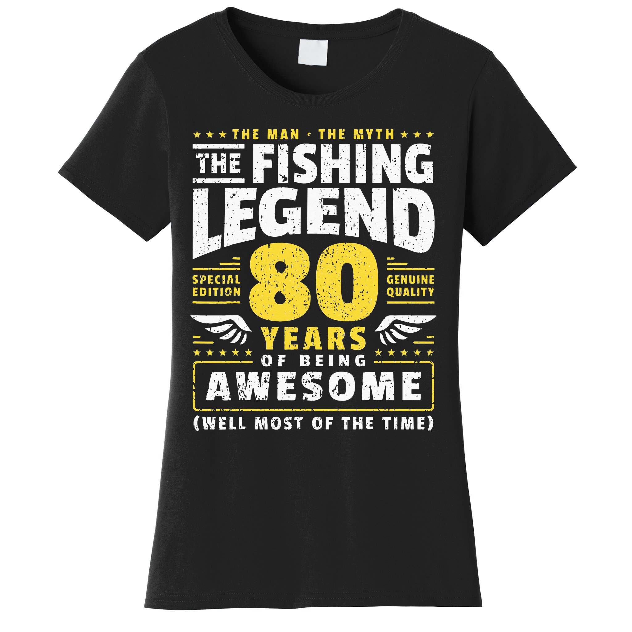 80th Birthday Fisher 80 Years Old Angler Women's T-Shirt