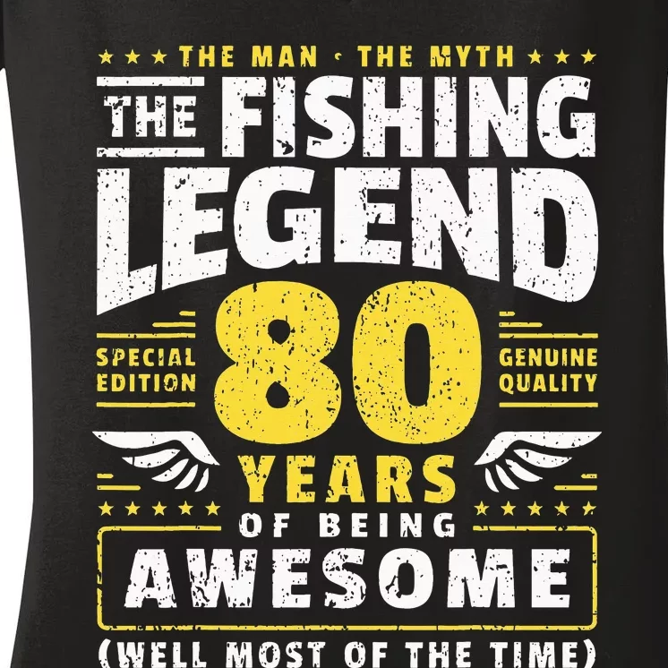 80 Years Old Fishing Fisherman Angler 80th Birthday Tank Top