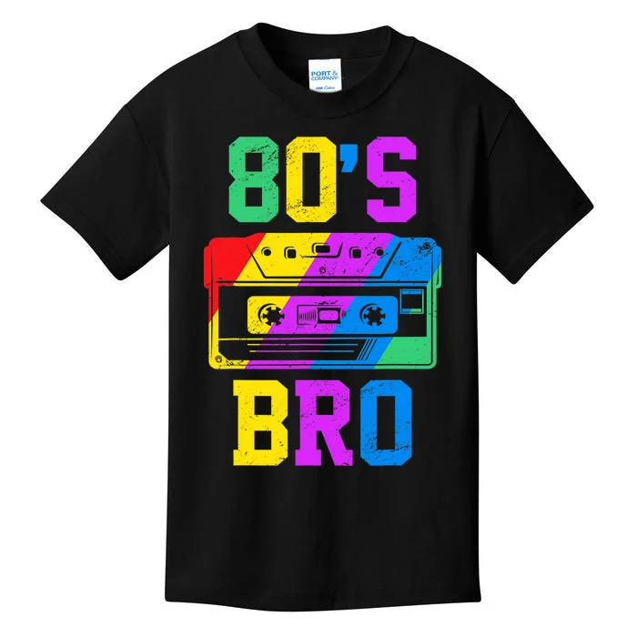 80s Bro Funny Retro 80s 90s Party Costume 80s Lover Kids T-Shirt