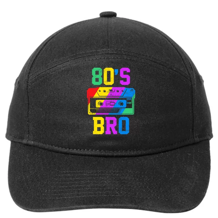 80s Bro Funny Retro 80s 90s Party Costume 80s Lover 7-Panel Snapback Hat