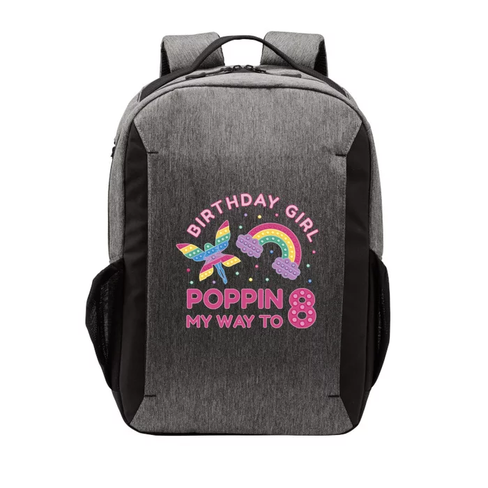 8th Birthday Girl Fairy Rainbow Vector Backpack