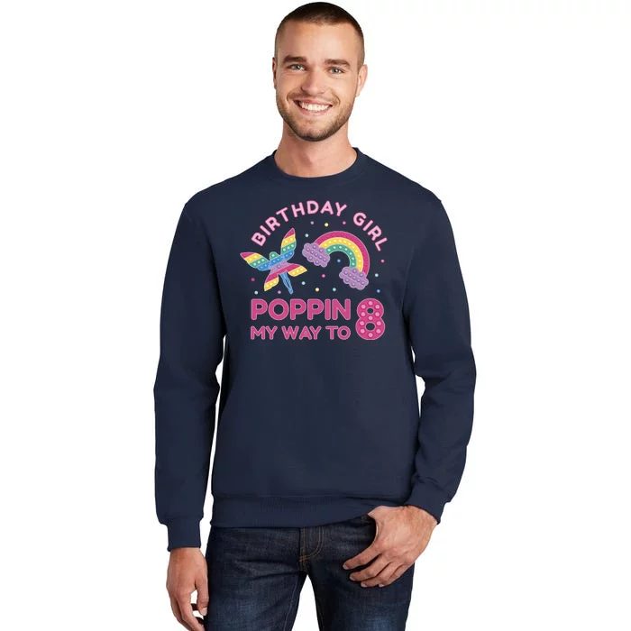 8th Birthday Girl Fairy Rainbow Sweatshirt