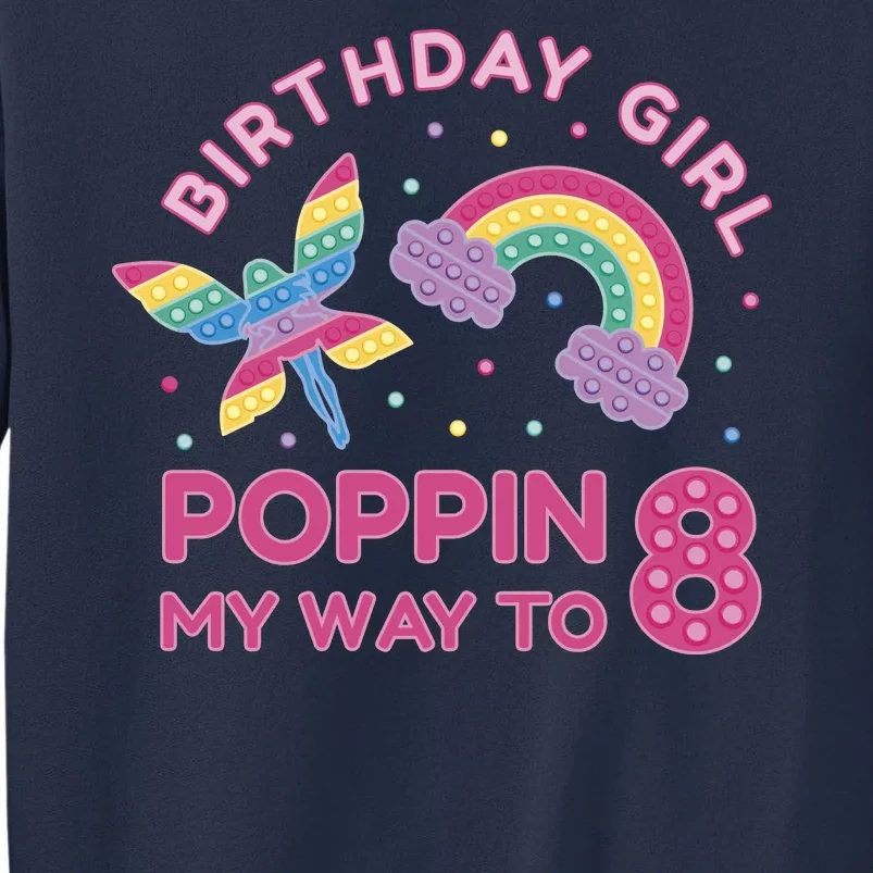 8th Birthday Girl Fairy Rainbow Sweatshirt