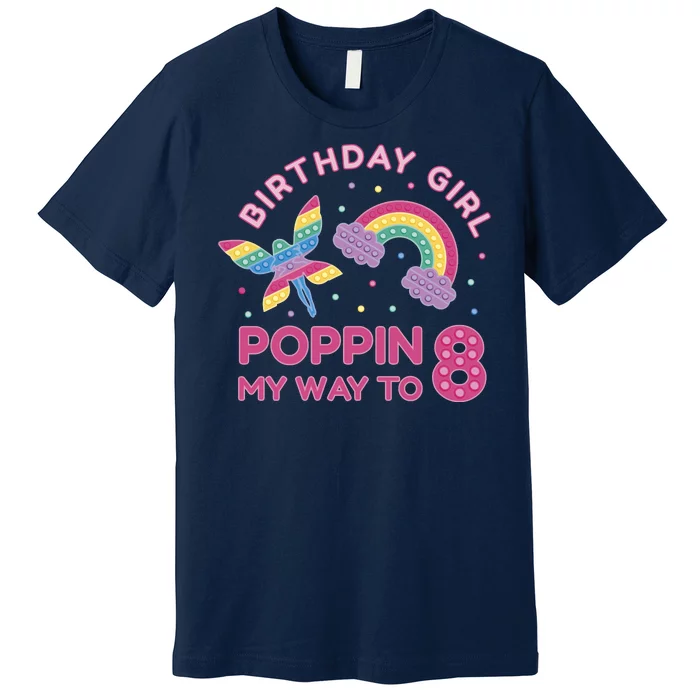 8th Birthday Girl Fairy Rainbow Premium T-Shirt