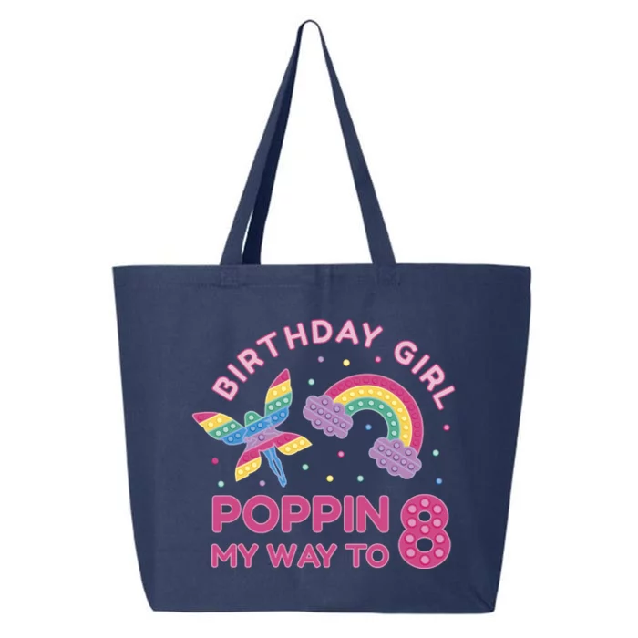 8th Birthday Girl Fairy Rainbow 25L Jumbo Tote