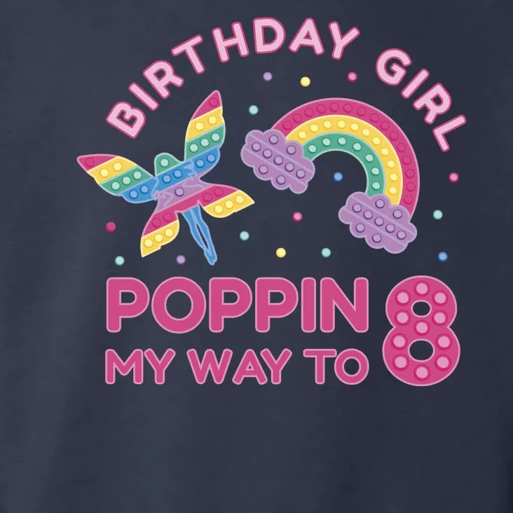 8th Birthday Girl Fairy Rainbow Toddler Hoodie