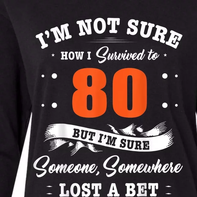 80th Birthday Gifts I Survived 80 Years Old Funny TZ2 Womens Cotton Relaxed Long Sleeve T-Shirt