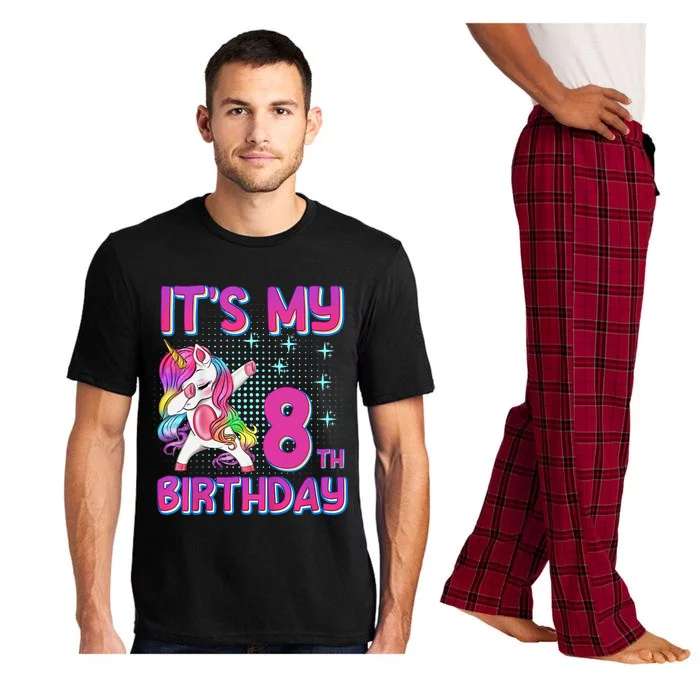 8th Birthday Girl Unicorn Eight Year Old Pajama Set