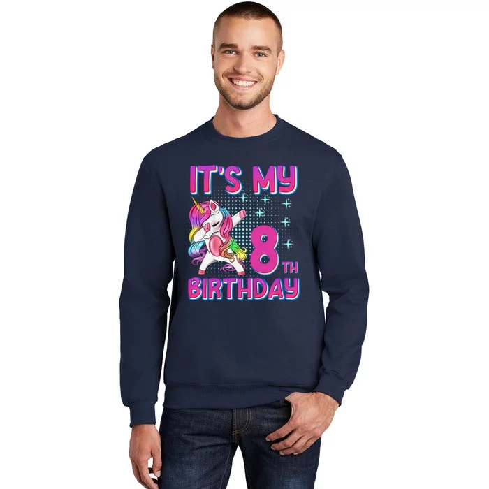 8th Birthday Girl Unicorn Eight Year Old Sweatshirt