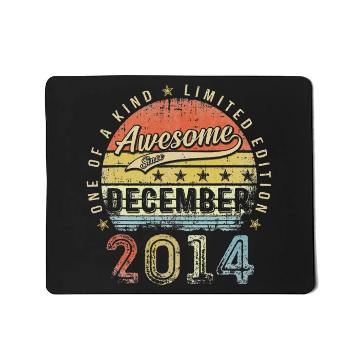 8th Birthday Gift Awesome Since December 2014 8 Year Old Mousepad