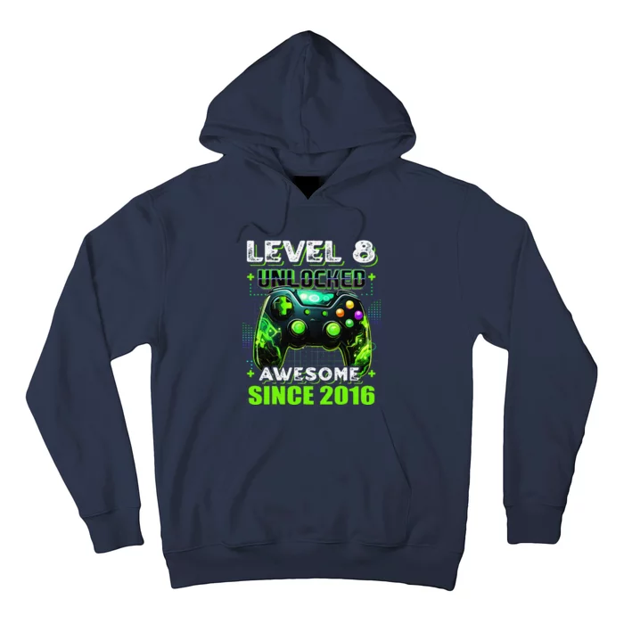 8th Birthday Gamer 8 Year Old Funny Bday Boy Eight Son Hoodie